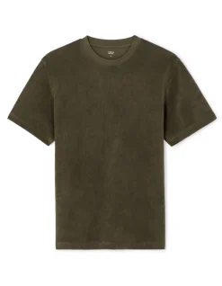 Celio T-shirt boxy col rond éponge - kaki^Homme T-Shirts