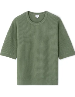 Celio T-shirt boxy en maille col rond 100% coton - kaki^Homme T-Shirts