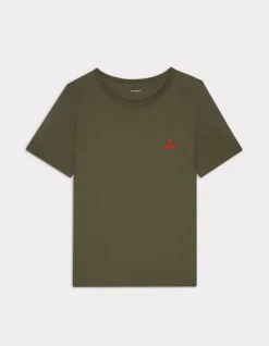 Celio T-shirt brodé à col rond - kaki^Femme T-Shirts & Tops