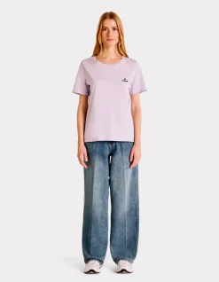 Celio T-shirt brodé à col rond - violet^Femme T-Shirts & Tops