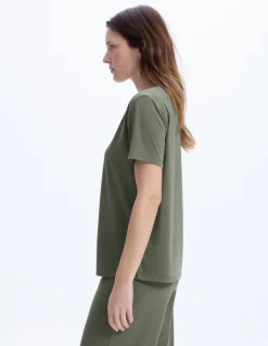 Celio T-shirt col V ajustée en modal -^Femme Sportswear|Loungewear