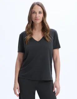 Celio T-shirt col V ajustée en modal - gris^Femme Sportswear|Loungewear