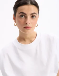 Celio T-shirt coton épais oversize sans manche - blanc^Femme T-Shirts & Tops
