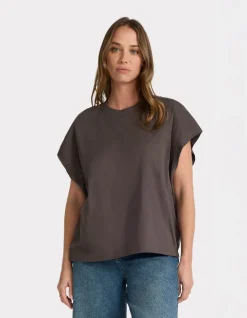 Celio T-shirt coton épais oversize sans manche - gris^Femme T-Shirts & Tops