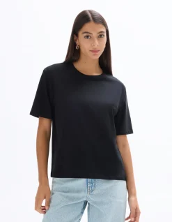 Celio T-shirt en coton à col rond -^Femme Les Essentiels Aux Meilleurs Prix|T-Shirts & Tops