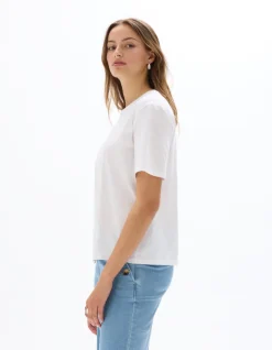 Celio T-shirt en coton à col rond -^Femme Les Essentiels Aux Meilleurs Prix|T-Shirts & Tops