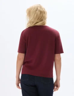 Celio T-shirt en coton biologique col rond - violet^Femme T-Shirts & Tops