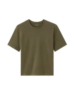 Celio T-shirt en coton biologique col rond - kaki^Femme T-Shirts & Tops