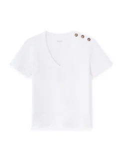 Celio T-shirt en coton boutonné -^Femme T-Shirts & Tops