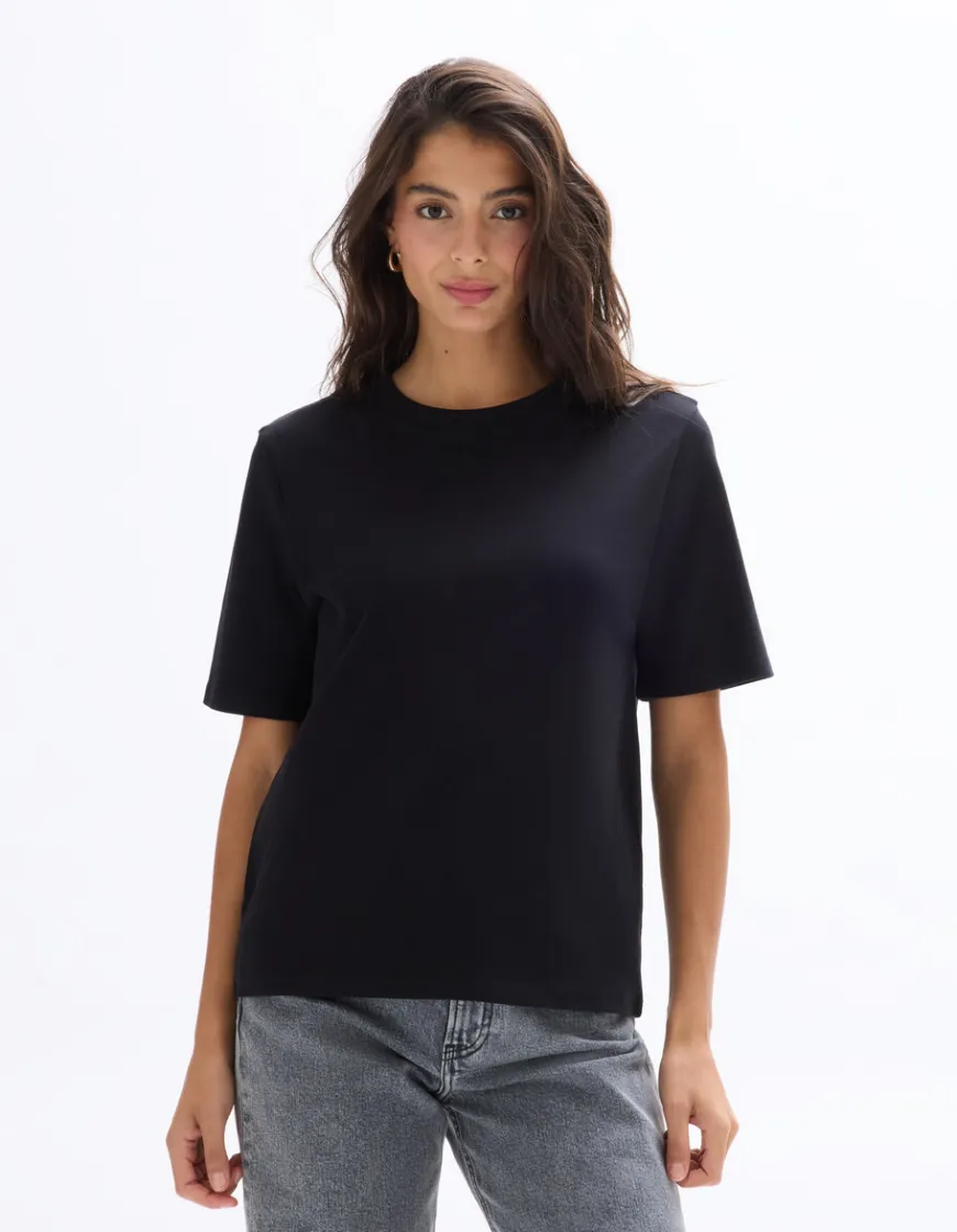 Celio T-shirt en coton doux à col rond -^Femme Les Essentiels Aux Meilleurs Prix|T-Shirts & Tops