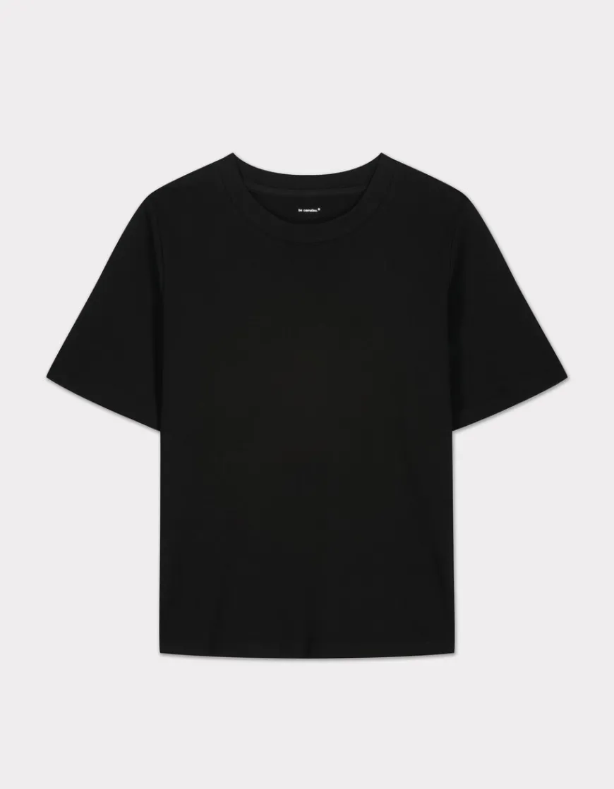 Celio T-shirt en coton doux à col rond -^Femme Les Essentiels Aux Meilleurs Prix|T-Shirts & Tops