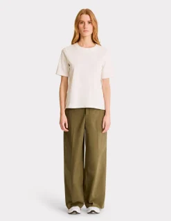Celio T-shirt en coton doux à col rond - écru^Femme Les Essentiels Aux Meilleurs Prix|T-Shirts & Tops