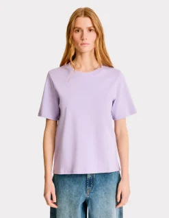 Celio T-shirt en coton doux col rond - violet^Femme T-Shirts & Tops
