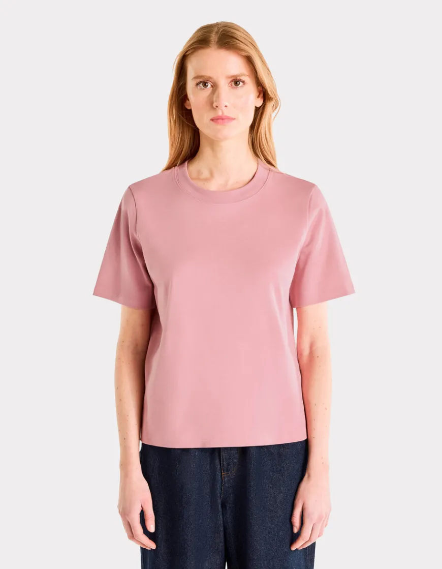Celio T-shirt en coton doux col rond - rose^Femme T-Shirts & Tops