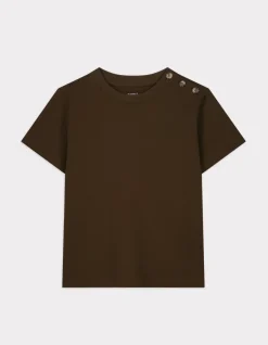 Celio T-shirt en coton épais boutonné - laurier foncé^Femme T-Shirts & Tops