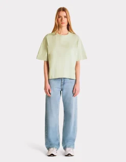 Celio T-shirt en coton épais boxy - vert^Femme T-Shirts & Tops