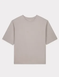 Celio T-shirt en coton épais oversize - beige^Femme Les Essentiels Aux Meilleurs Prix|T-Shirts & Tops