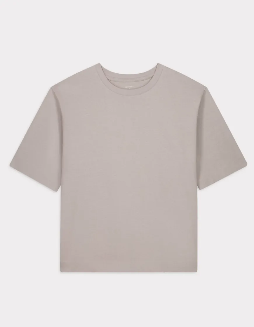 Celio T-shirt en coton épais oversize - beige^Femme Les Essentiels Aux Meilleurs Prix|T-Shirts & Tops