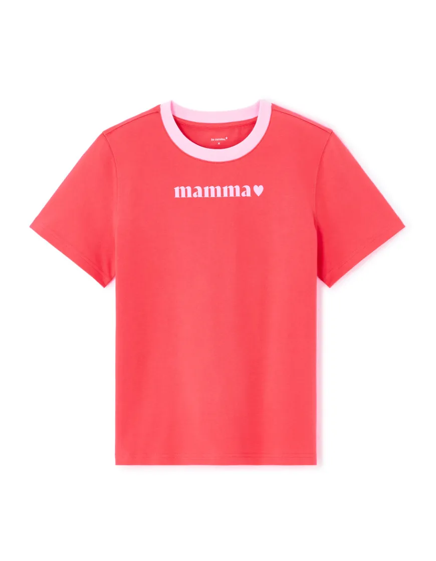 Celio T-shirt imprimé "mamma" – rouge^Femme T-Shirts & Tops