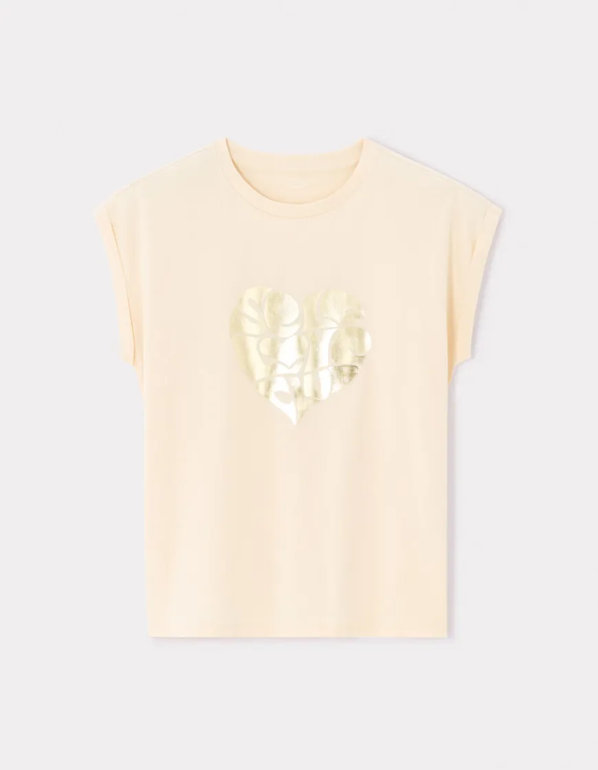 Celio T-shirt imprimé texturé sans manches - beige^Femme T-Shirts & Tops