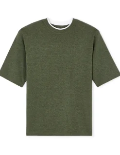 Celio T-shirt oversize col rond coton mélangé - kaki^Homme T-Shirts