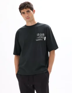 Celio T-shirt oversize col rond 100% coton imprimé asie -^Homme T-Shirts