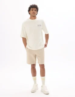 Celio T-shirt oversize col rond 100% coton imprimé astro - écru^Homme T-Shirts
