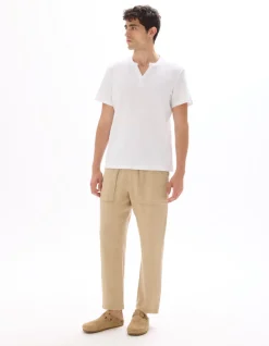 Celio T-shirt regular col Henley gaufré 100% coton -^Homme T-Shirts