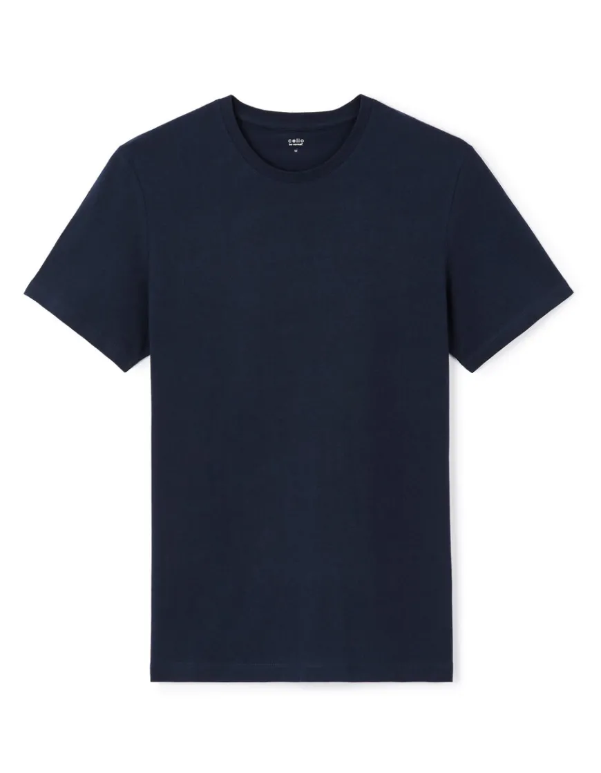 Celio T-shirt regular col rond 100% coton - foncé^Homme T-Shirts
