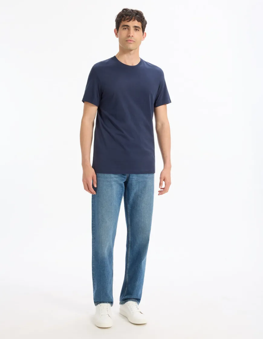 Celio T-shirt regular col rond 100% coton + long -^Homme T-Shirts