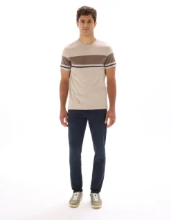 Celio T-shirt regular col rond 100% coton - beige^Homme T-Shirts