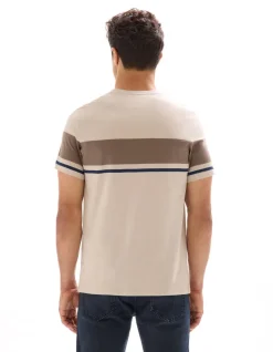 Celio T-shirt regular col rond 100% coton - beige^Homme T-Shirts