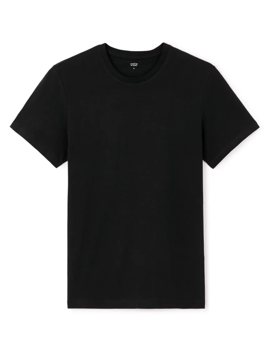 Celio T-shirt regular col rond 100% coton + long -^Homme T-Shirts
