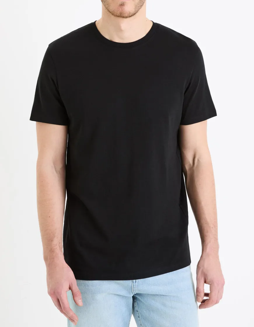 Celio T-shirt regular col rond 100% coton + long -^Homme T-Shirts