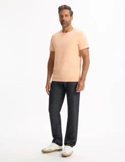 Celio T-shirt regular col rond 100% coton - orange^Homme T-Shirts