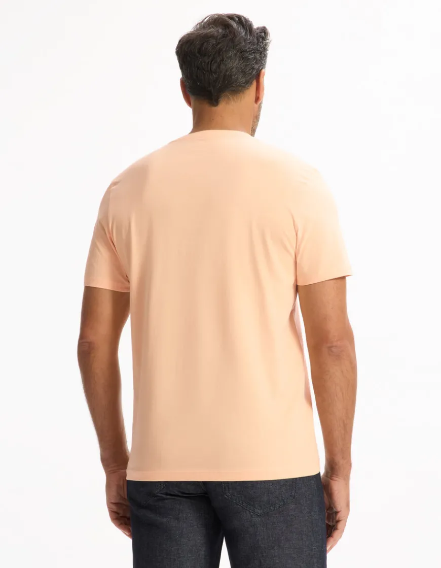 Celio T-shirt regular col rond 100% coton - orange^Homme T-Shirts