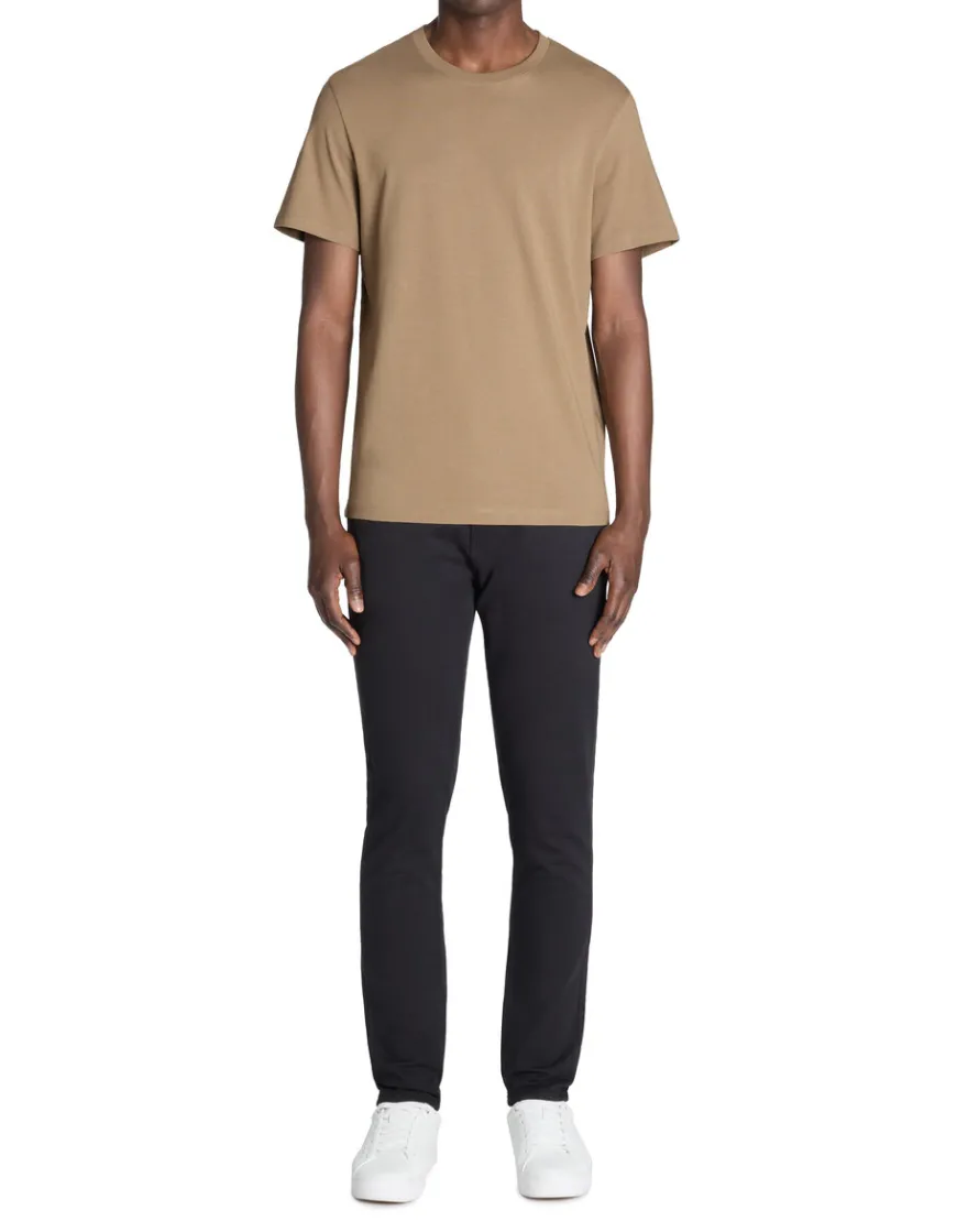 Celio T-shirt regular col rond 100% coton - taupe^Homme T-Shirts