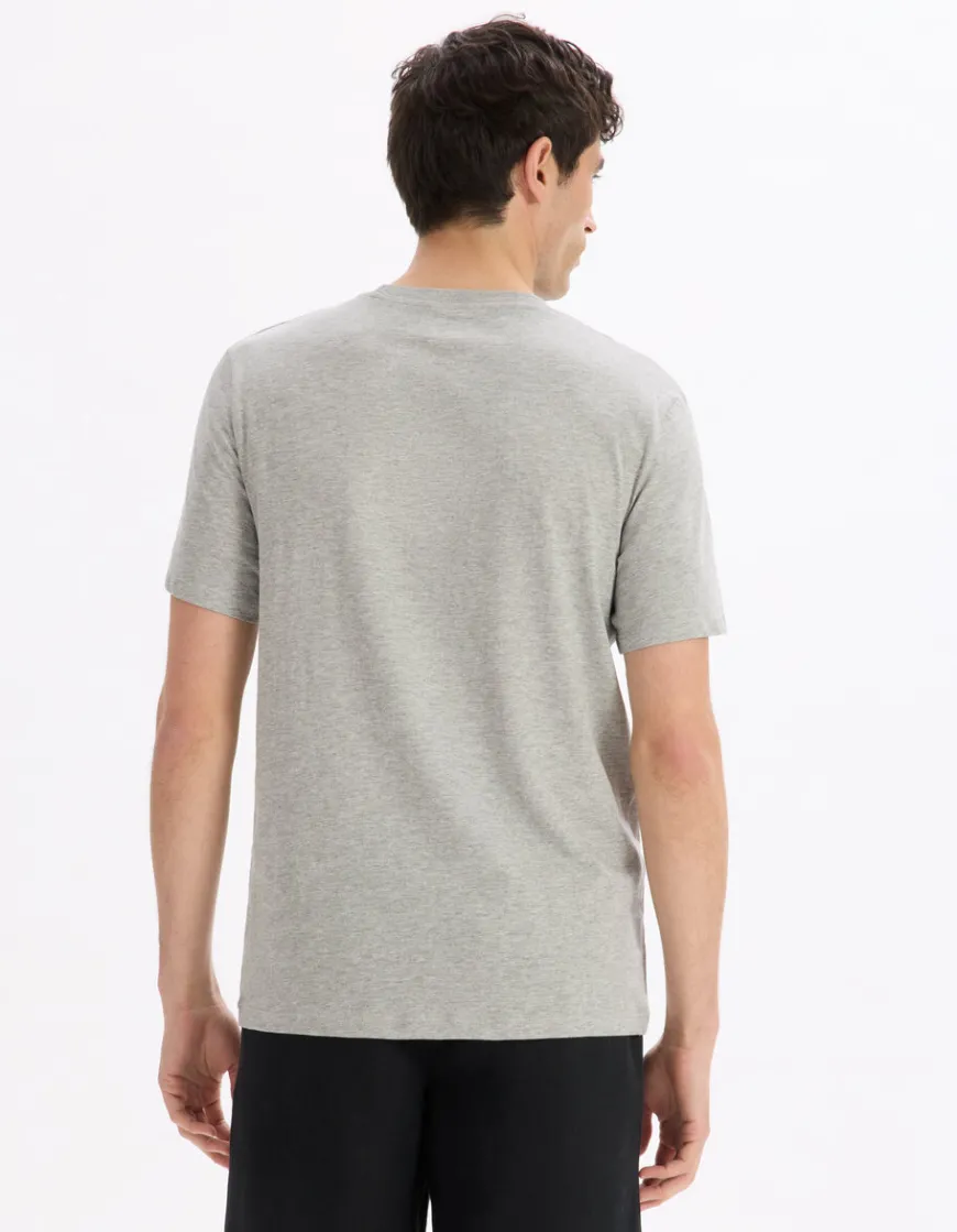 Celio T-shirt regular col rond en coton mélangé - gris chiné^Homme T-Shirts