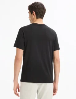 Celio T-shirt regular col V 100% coton -^Homme T-Shirts