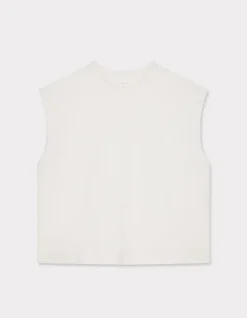 Celio T-shirt sans manche en coton boxy - écru^Femme T-Shirts & Tops