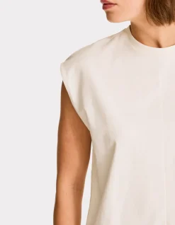 Celio T-shirt sans manche en coton boxy - écru^Femme T-Shirts & Tops
