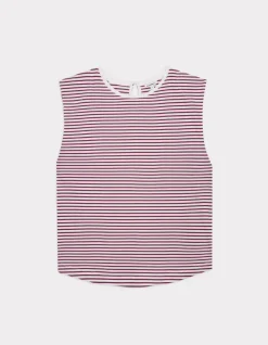 Celio T-shirt sans manches à rayures - bordeaux^Femme T-Shirts & Tops