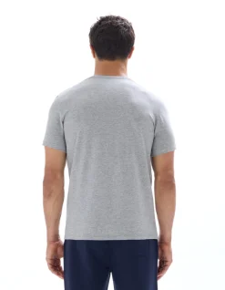 Celio T-shirt slim col rond en coton stretch - gris chiné^Homme T-Shirts