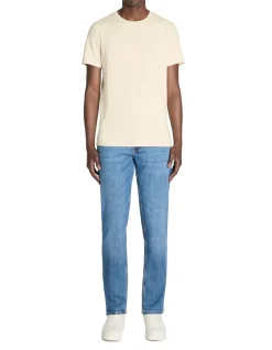 Celio T-shirt slim col rond en coton stretch - bleu^Homme T-Shirts