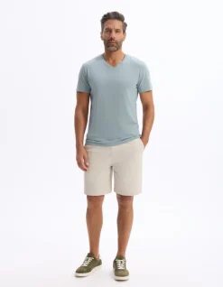 Celio T-shirt slim col v en coton stretch -^Homme T-Shirts