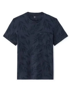 Celio T-shirt straight col rond 100% coton - marine^Homme T-Shirts