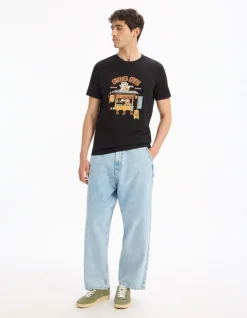 Celio T-shirt straight col rond 100% coton -^Homme T-Shirts