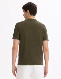 Celio T-shirt straight col rond 100% coton - kaki^Homme T-Shirts