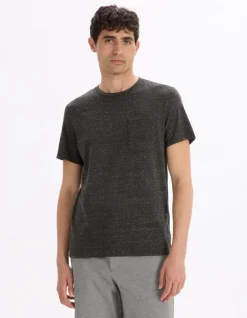 Celio T-shirt straight col rond - anthracite^Homme T-Shirts