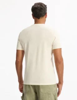Celio T-shirt straight col rond 100% coton - beige^Homme T-Shirts